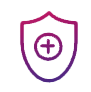 A shield with a plus sign in the middle icon.
